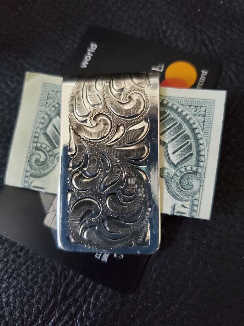 Pre-owned Money Clip In Silver