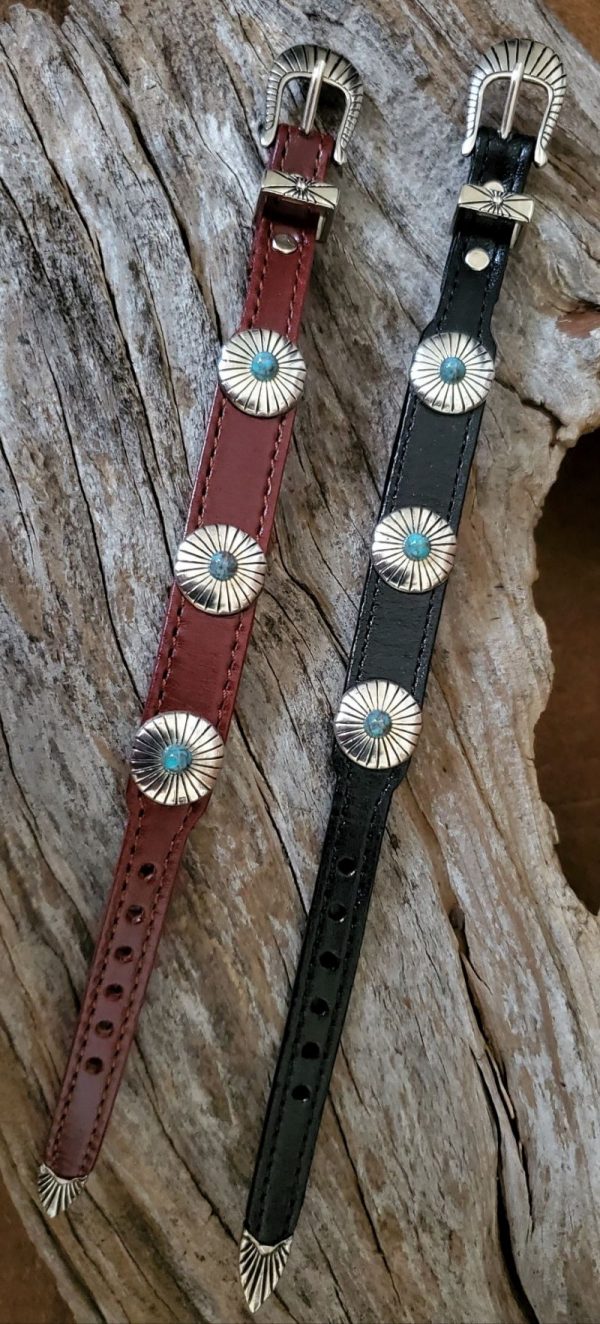 Bracelet Leather w/Starburst Concho-LB5-16