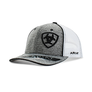 Ariat Youth Heather Grey with Black Logo Cap