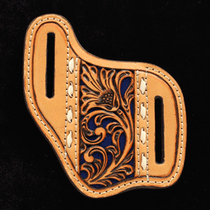 Nocona Tan with Blue Inlay Knife Sheath