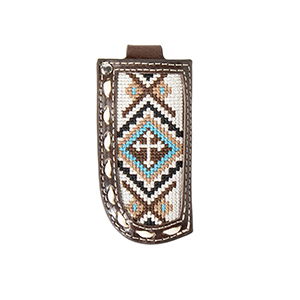 Nocona Cross Embroidered Knife Sheath