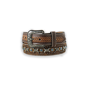 Ariat Men's Calf Hair Barbwire Belt