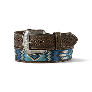 Ariat Men's Blue and Turquoise Southwest Belt