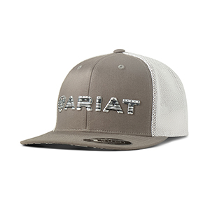 Ariat Grey American Flag Logo Snapback