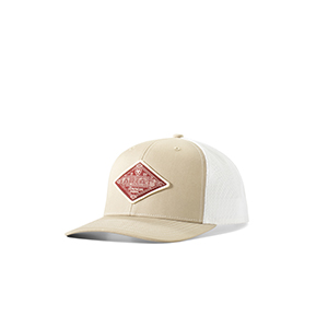 Ariat Men's Cream with Red Diamond Patch Cap