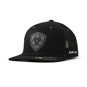 Ariat Men's Black with Patch Logo Cap