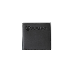 Ariat Black Logo Embossed Bifold Wallet