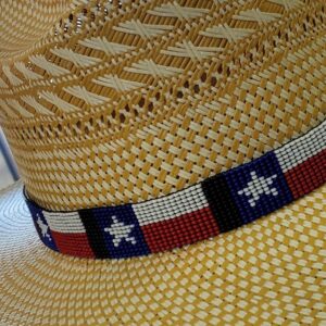 Beaded Texas Flag Hatband