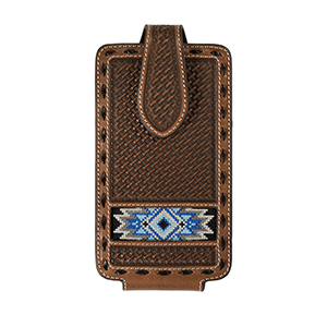 3D Basketweave Embossed Blue Southwest Strip