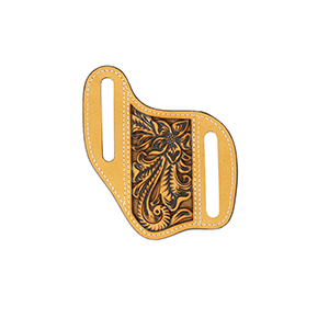 3D Floral Cutout Tan Knife Sheath