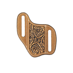 3D Floral Embossed Tan Knife Sheath