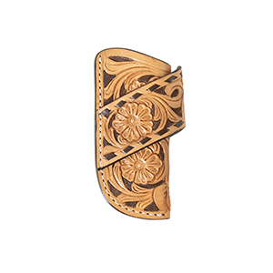 3D Floral Tan Knife Sheath