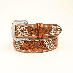 Nocona Men's Red Floral Inlay with Lace