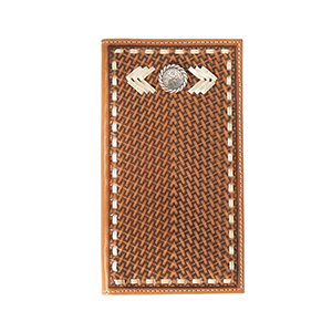 Nocona Men's Basket Weave Tan Wallet