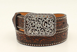 Ariat Girls Crystal Buckle Belt