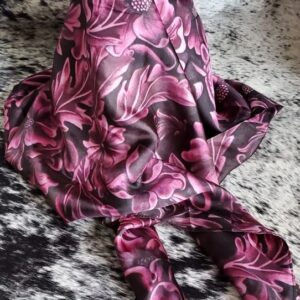 Floral Plum Silk Scarf
