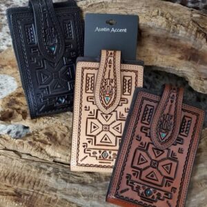 Southwest Leather Cell Phone Case with Metal Belt Clip