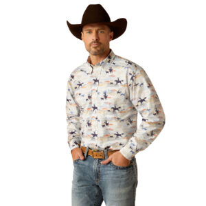 Ariat Men's Jerome Teal Button Down Western Shirt