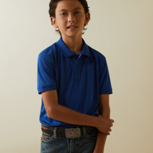 Ariat Tek Kids Monaco Blue Polo