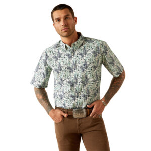 Ariat Men's Cyrus Classic Fit Shirt Mint Print